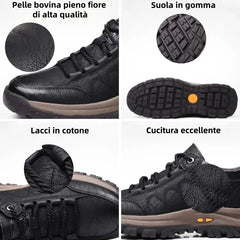 🎁Ultimo giorno per approfittare dello sconto del 50%, non perdertelo! ⏰Realizzate in pelle di vitello australiana🐂Supporto per il piede - allevia il dolore ai piedi✅Impermeabili e antiscivolo, comode da indossare✅Eleganti e versatili.