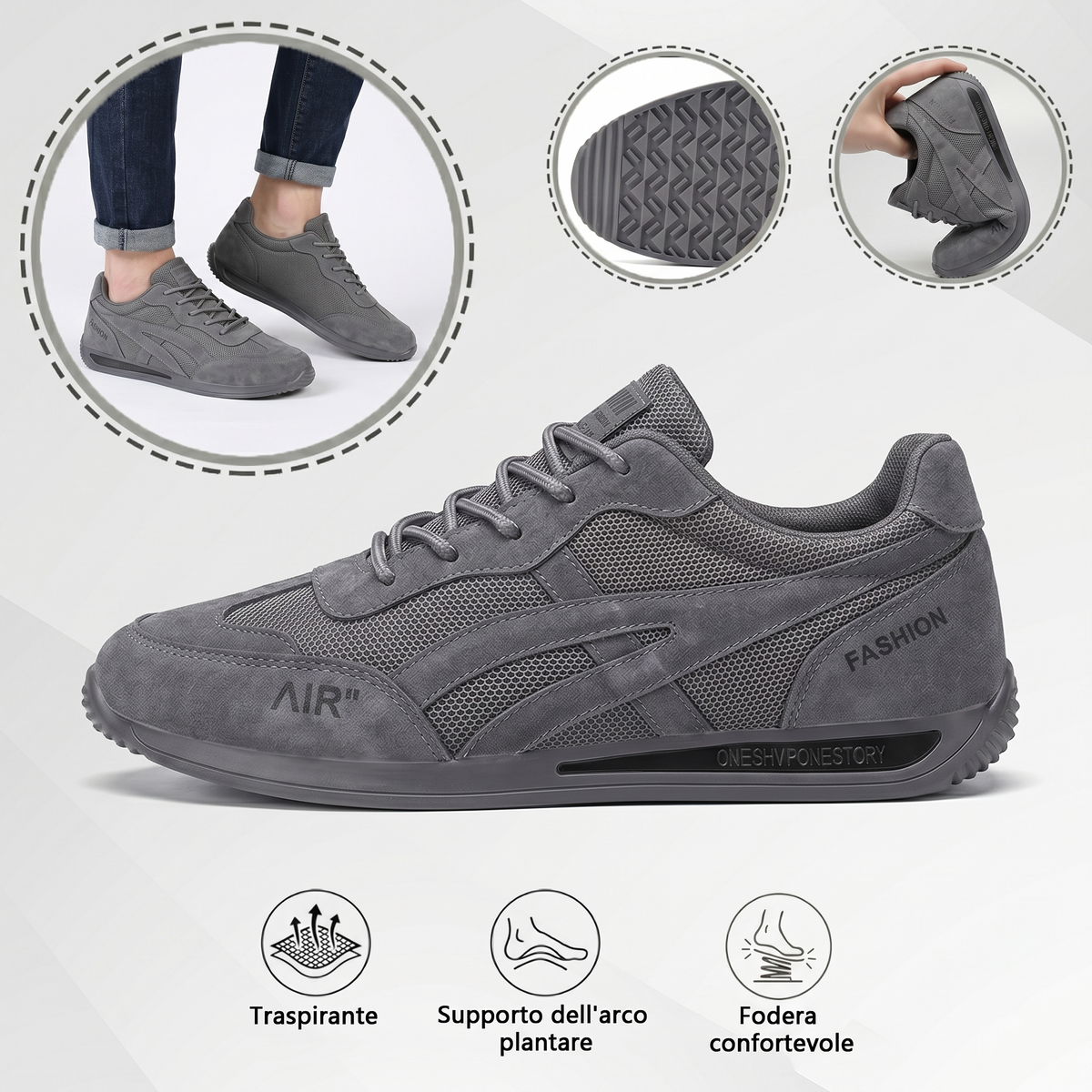 🔥 Offerta speciale di oggi con il 50% di sconto🎁Scarpe ortopediche da camminata da uomo ✅ Traspiranti e antiscivolo - Dì addio al dolore ai piedi e goditi un comfort che dura tutto il giorno!