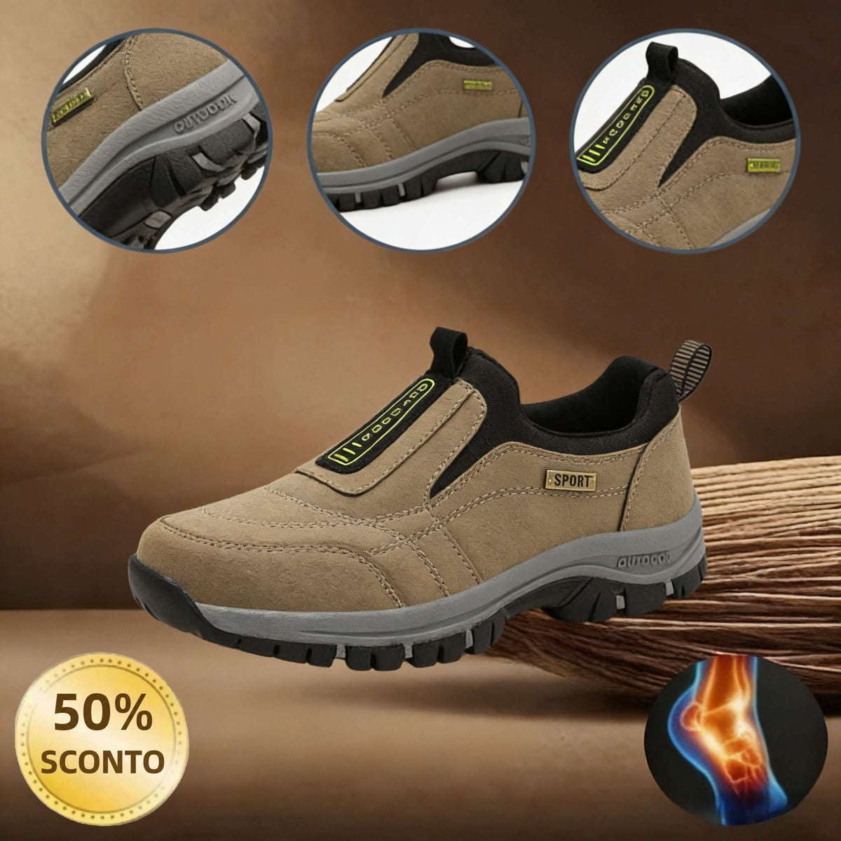 🎁Ultimo giorno per approfittare dello sconto del 50%! Non perdere l'occasione! ⏰ Allevia il dolore ai piedi e la fascite plantare: scarpe ortopediche impermeabili e antiscivolo.