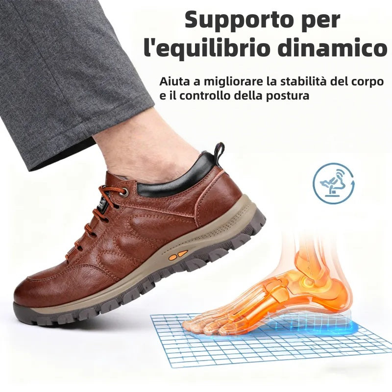🎁Ultimo giorno per approfittare dello sconto del 50%, non perdertelo! ⏰Realizzate in pelle di vitello australiana🐂Supporto per il piede - allevia il dolore ai piedi✅Impermeabili e antiscivolo, comode da indossare✅Eleganti e versatili.