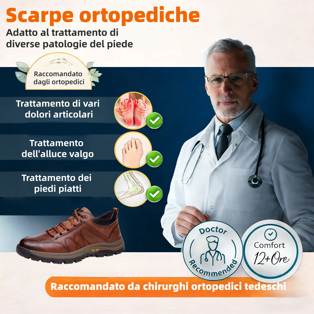 🎁Ultimo giorno per approfittare dello sconto del 50%, non perdertelo! ⏰Realizzate in pelle di vitello australiana🐂Supporto per il piede - allevia il dolore ai piedi✅Impermeabili e antiscivolo, comode da indossare✅Eleganti e versatili.